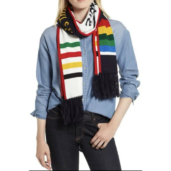 Pendleton National Park Stripe Scarf 77"×11" Cozy Knit Reversible - Picture 1 of 5